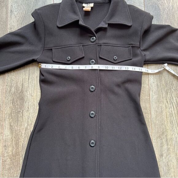 Vintage 90’s LULY K Blazer Jacket Button Down Black Size Small - Picture 5 of 8